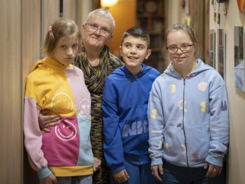 Izabella Bernacka z dziećmi